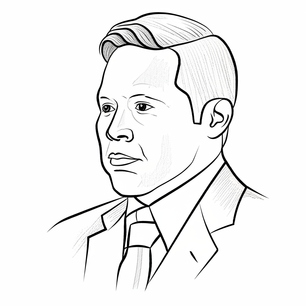 陳弘益 教授素描肖像